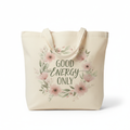 CT Merch Co Good Energy Only Tote Bag Mockup