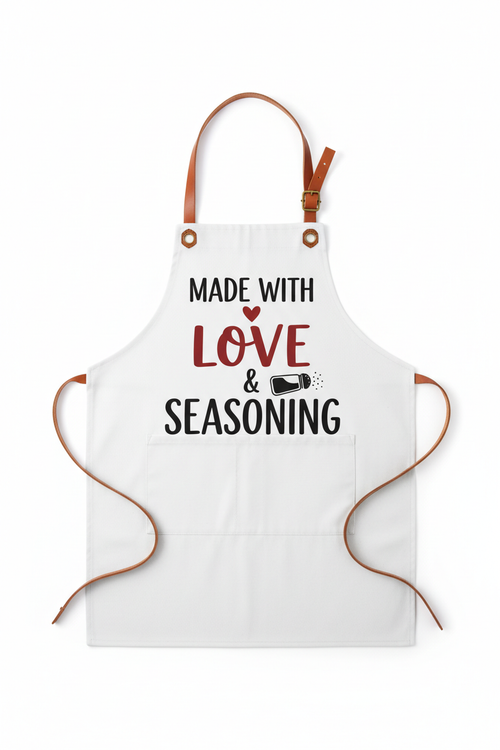 CT Merch Co Made With Love & Seasoning Apron