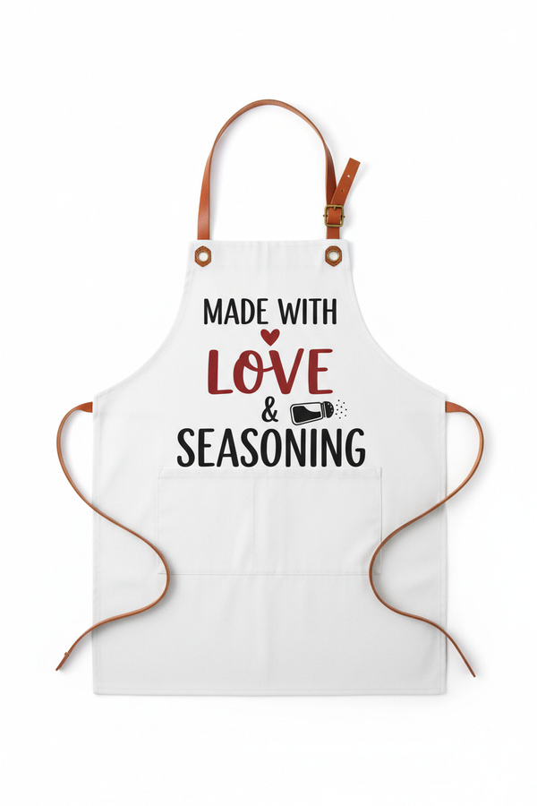 CT Merch Co Made With Love & Seasoning Apron