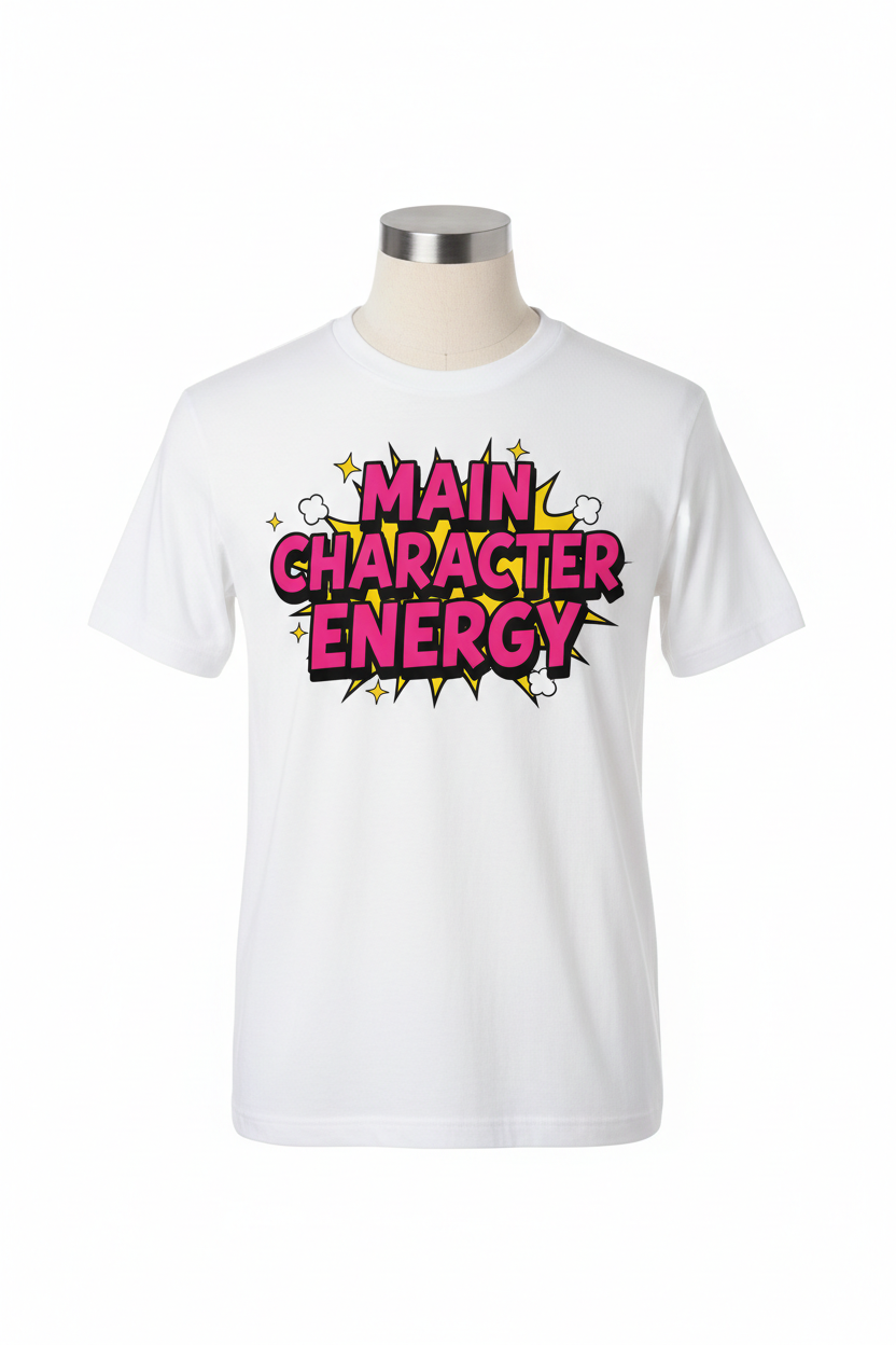 CT Merch Co Main Character Energy T-Shirt Mockup