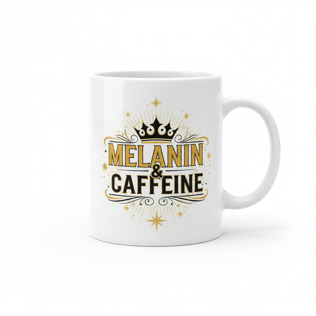 CT Merch Co Melanin & Caffeine Mug Mockup