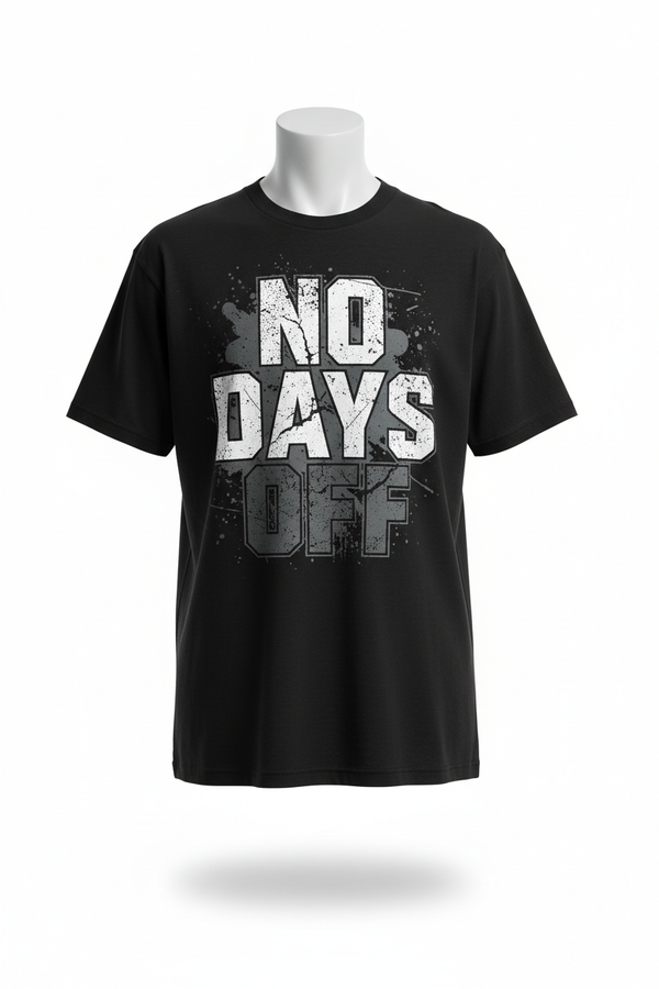 CT Merch Co No Days Off T-Shirt Mockup