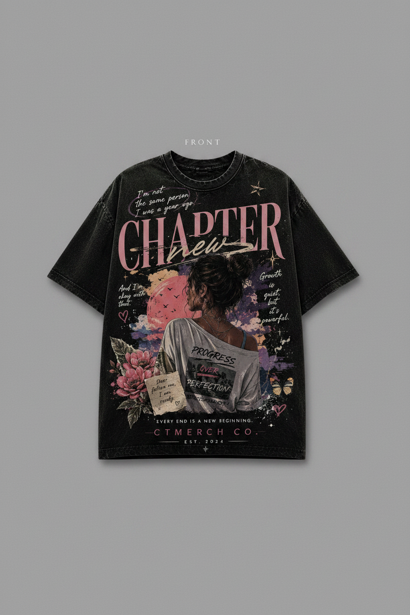 New Chapter Graphic Tee - Front Mockup