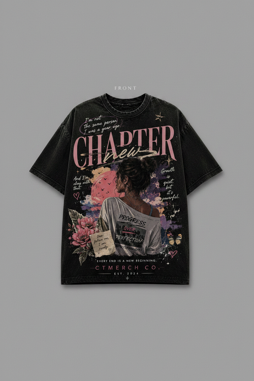 New Chapter Graphic Tee - Front Mockup