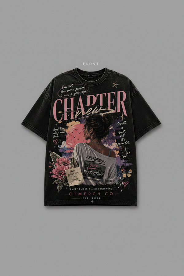 New Chapter Graphic Tee - Front Mockup