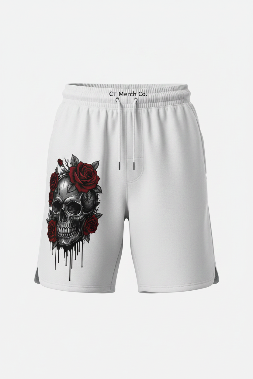 Skull Roses Shorts